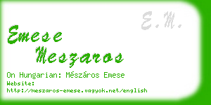 emese meszaros business card