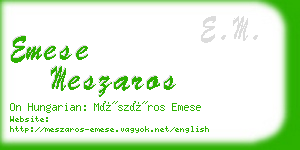 emese meszaros business card